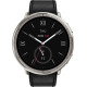 Умные часы Amazfit Active 2 Premium серебристый, с черным кожаным ремешком