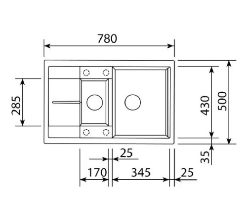 Кухонная мойка Zigmund & Shtain Rechteck 780.2 млечный путь