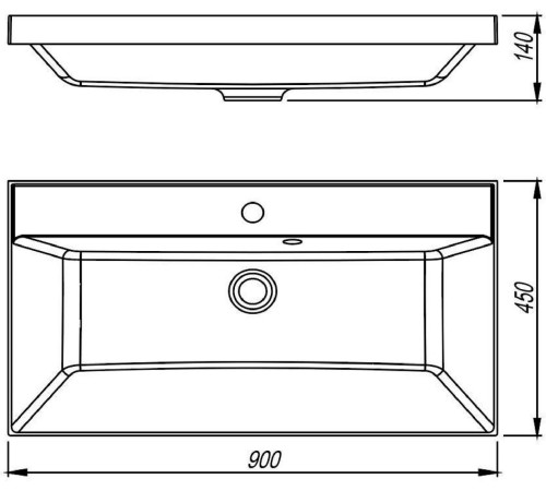 Умывальник Florentina Астория 900 белый