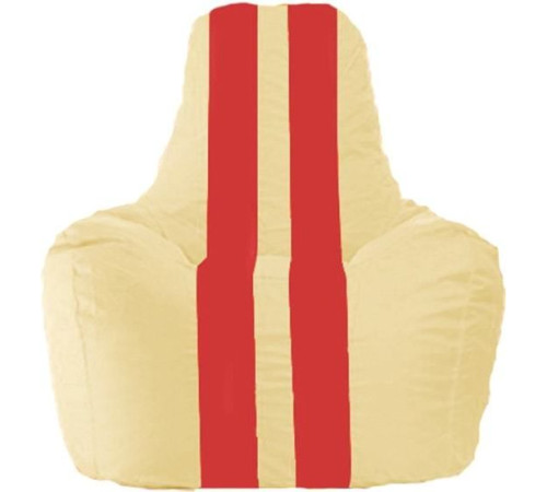 Кресло-мешок Flagman Спортинг С1.1-145 светло-бежевый/красный
