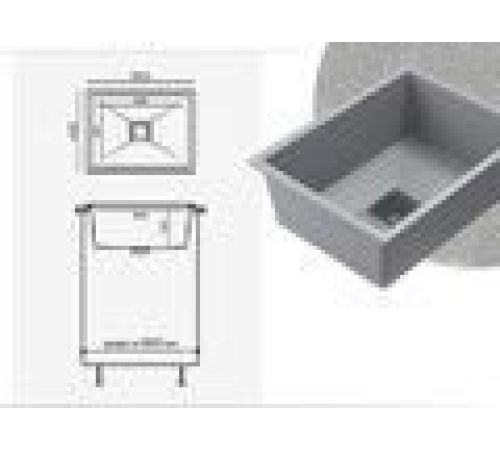 Кухонная мойка Polygran Blade 550 серый