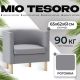 Интерьерное кресло Mio Tesoro Агата 351 серый 1174