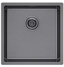 Кухонная мойка Paulmark Lassan 44 UNI LA44-GM черный/вороненая сталь