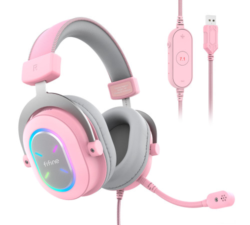 Наушники FIFINE H6X розовый