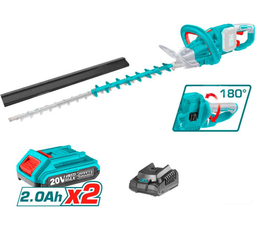 Кусторез Total THTLI400282 с 2-мя АКБ