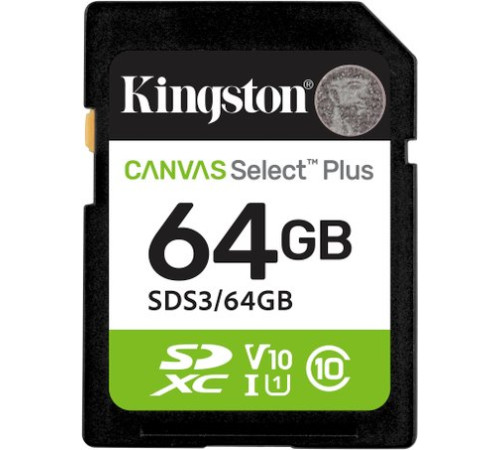 Карта памяти Kingston Canvas Select Plus SDXC 64GB SDS3/64GB