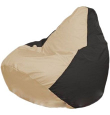 Кресло-мешок Flagman Груша Макси Г2.1-130 светло-бежевый/черный