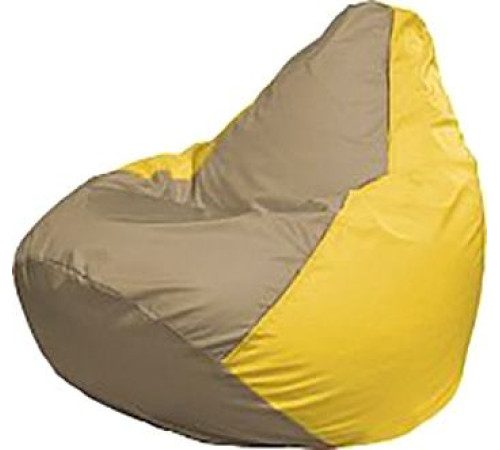 Кресло-мешок Flagman Груша Мега Super Г5.1-95 тёмно-бежевый/жёлтый