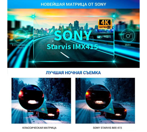 Видеорегистратор-радар детектор-GPS информатор 3в1 TrendVision DriveCam Real 4K Signature