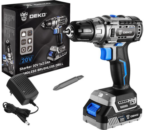 Дрель-шуруповерт Deko Sharker 063-4037 с 1-им АКБ