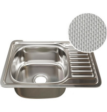 Кухонная мойка Mixline 532308 левая, декор, 0.8 мм