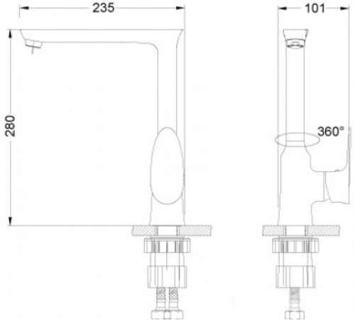 Смеситель Lemark Nero LM0205C