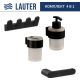 Набор аксессуаров для ванной Lauter 21TS3019 + 21TS3021 + 21TS3009 + 21TS3013 Matt Black, 4 предмета