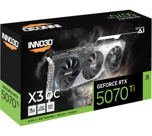 Видеокарта Inno3D GeForce RTX 5070 Ti X3 OC N507T3-16D7X-176068N