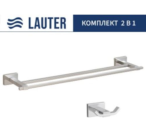 Набор аксессуаров для ванной Lauter 21TS1019 + 21TS1011 Chrome, 2 предмета