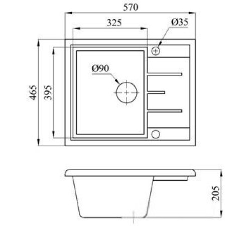 Кухонная мойка БелЭворс Mila L белый, без сифона