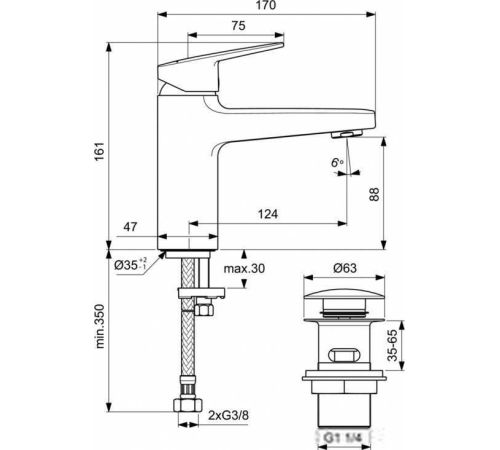 Смеситель Ideal Standard Ceraplan BD229AA