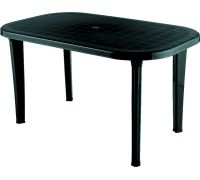 Стол Элластик-Пласт Овальный 136x82x74 темно-зеленый