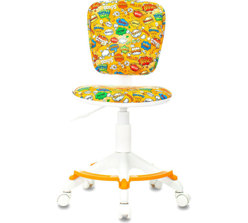 Компьютерное кресло Бюрократ CH-W204/F пластик белый/оранжевый бэнг