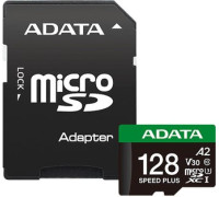 Карта памяти ADATA SPEED PLUS microSDXC 128GB UD128GUI3V30A2SP-RA1 с адаптером
