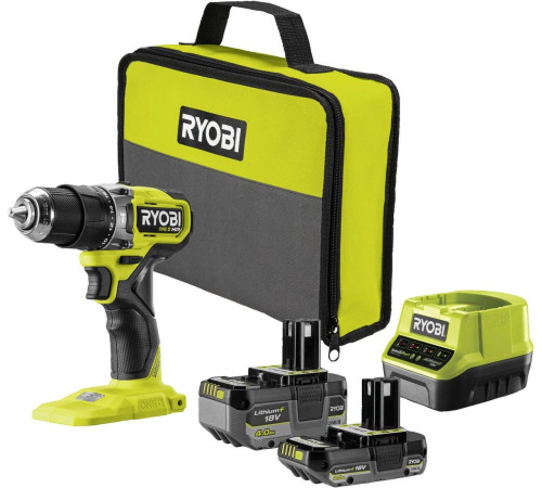 Ударная дрель-шуруповерт Ryobi RPD18C1-242S 5133006524 с 2-мя АКБ, сумка
