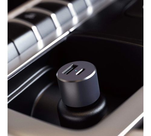 Автомобильное зарядное Satechi 72W Type-C PD Car Charger серый космос