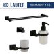 Набор аксессуаров для ванной Lauter 21SH6062 + 21SH6172 + 21SH6092 + 21SH6022 Matt Black, 4 предмета