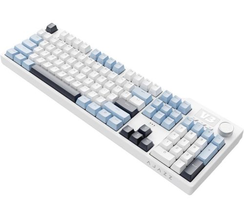 Клавиатура Ajazz AK35I V3 синий/белый/черный, Ajazz Sea Salt