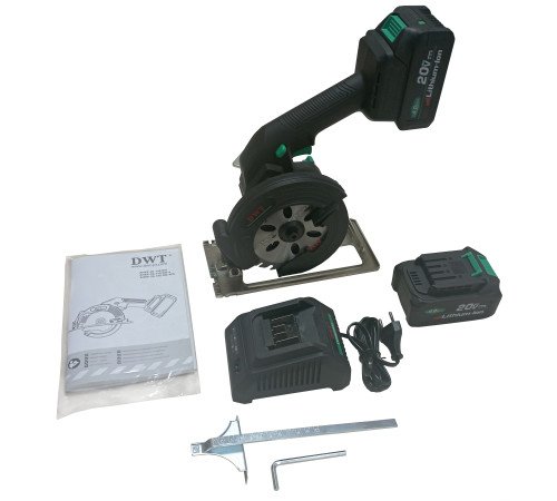 Дисковая циркулярная пила DWT AHKP-20-140 DN-4C2 с 2-мя АКБ