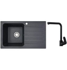 Кухонная мойка БелЭворс Styl L + Like F8005022 черный