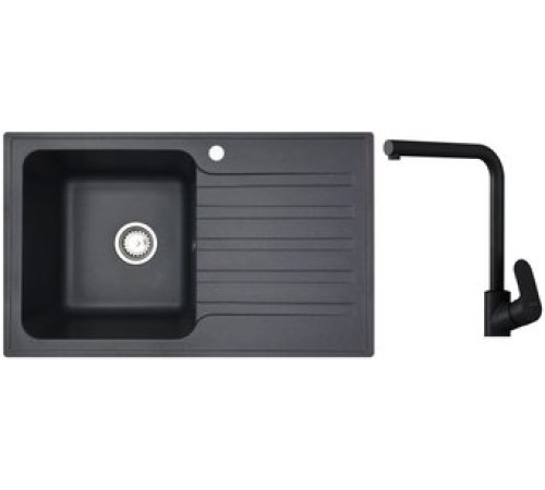 Кухонная мойка БелЭворс Styl L + Like F8005022 черный