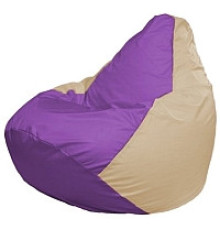 Кресло-мешок Flagman Груша Мини L Г0.1-107 сиреневый/светло-бежевый