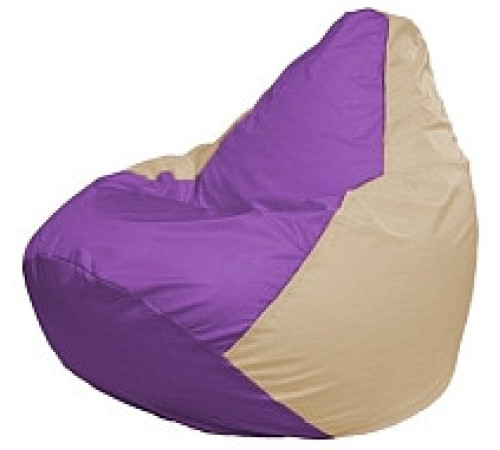 Кресло-мешок Flagman Груша Мини L Г0.1-107 сиреневый/светло-бежевый