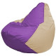 Кресло-мешок Flagman Груша Мини L Г0.1-107 сиреневый/светло-бежевый