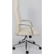 Офисное кресло AksHome Elema кремовая экокожа/хромированный металл