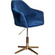 Стул с подлокотниками AksHome Dubai синий велюр/золото