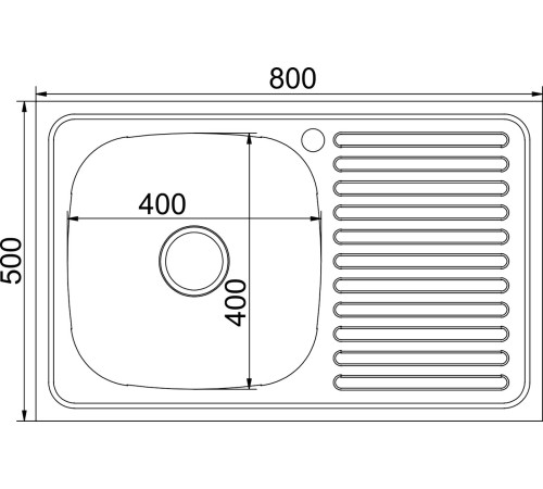 Кухонная мойка Mixline L 555232 с сифоном