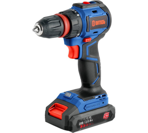 Дрель-шуруповерт Витязь ДА-520-10БСП 18012024 с 2-мя АКБ, кейс, набор оснастки