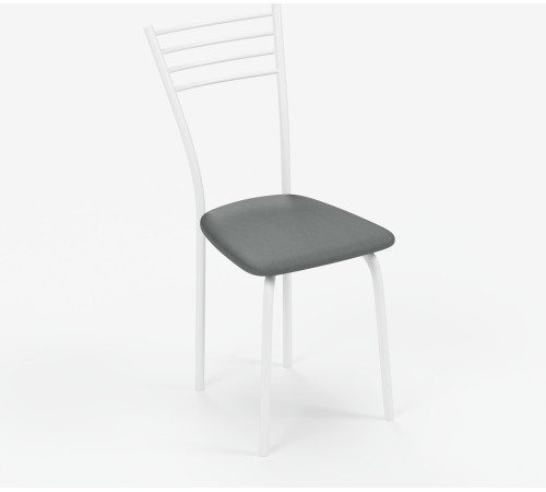 Стул Mio Tesoro Сигма серый/белый