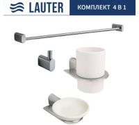 Набор аксессуаров для ванной Lauter 21SH2061 + 21SH2051 + 21SH2091 + 21SH42011 Chrome, 4 предмета