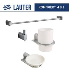 Набор аксессуаров для ванной Lauter 21SH2061 + 21SH2051 + 21SH2091 + 21SH42011 Chrome, 4 предмета