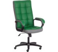 Офисное кресло TetChair Trendy кожзам/ткань, зеленый/серый