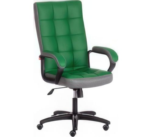 Офисное кресло TetChair Trendy кожзам/ткань, зеленый/серый