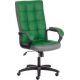 Офисное кресло TetChair Trendy кожзам/ткань, зеленый/серый
