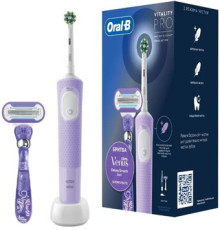 Электрическая зубная щетка Oral-B Vitality Pro X Clean с бритвой Venus Swirl лиловый