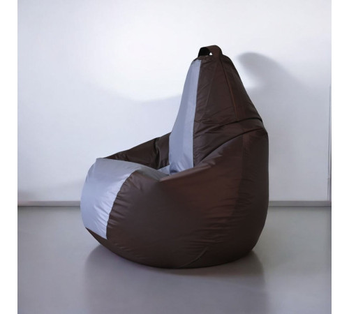Кресло-мешок Mio Tesoro Груша Kombo XXL GF-130x85-SHS шоколад/серебристый