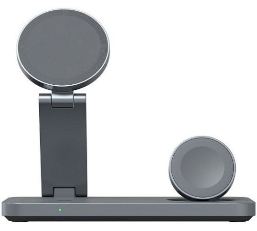 Беспроводное зарядное Magssory Yoga 3 в 1 Charging Station для Apple Qi2 WCH016m темно-серый