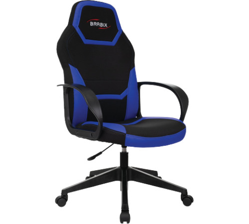 Игровое геймерское кресло Brabix Alpha GM-018 532638 черный/синий