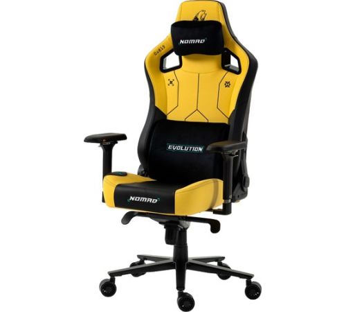 Игровое геймерское кресло Evolution Nomad PRO Cyberpunk Core черный/желтый