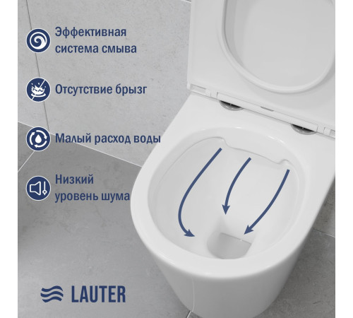 Унитаз подвесной Lauter Longer 2110822 + Breez 21GN7072BM